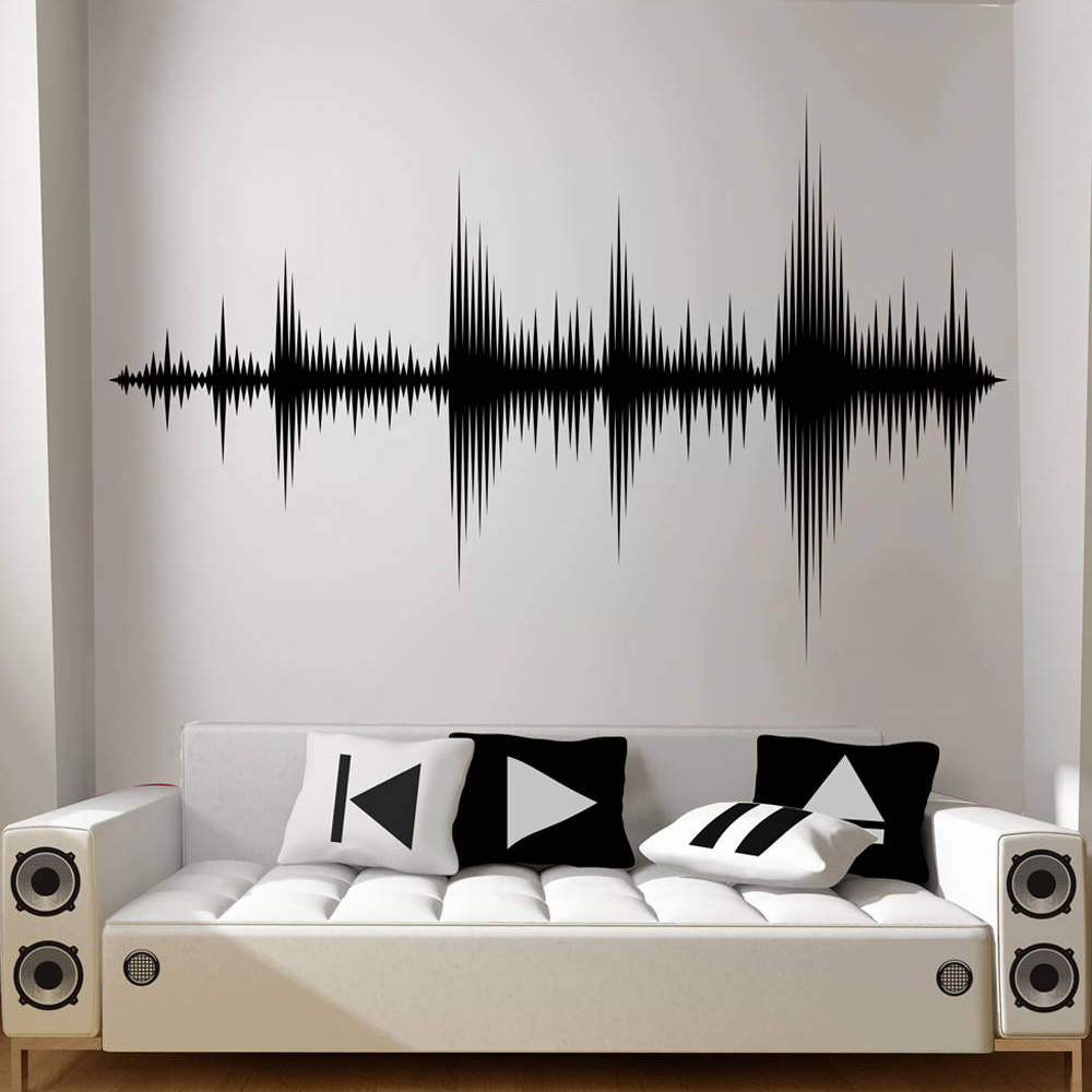 Audio Music Remover - Audio Wave Wall Decal Sound Wave