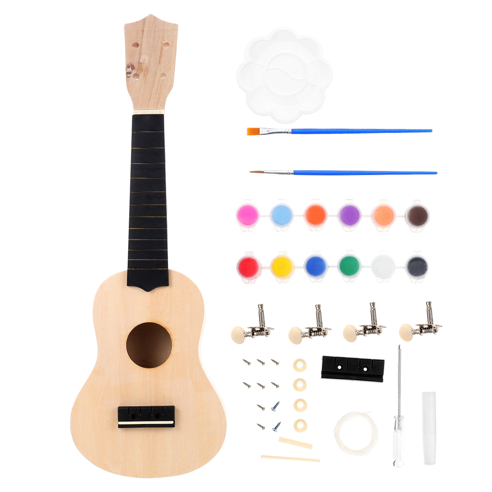 1Set DIY Ukulele Kit Handmade  - Ukulele Beginner Kit 评论和价格