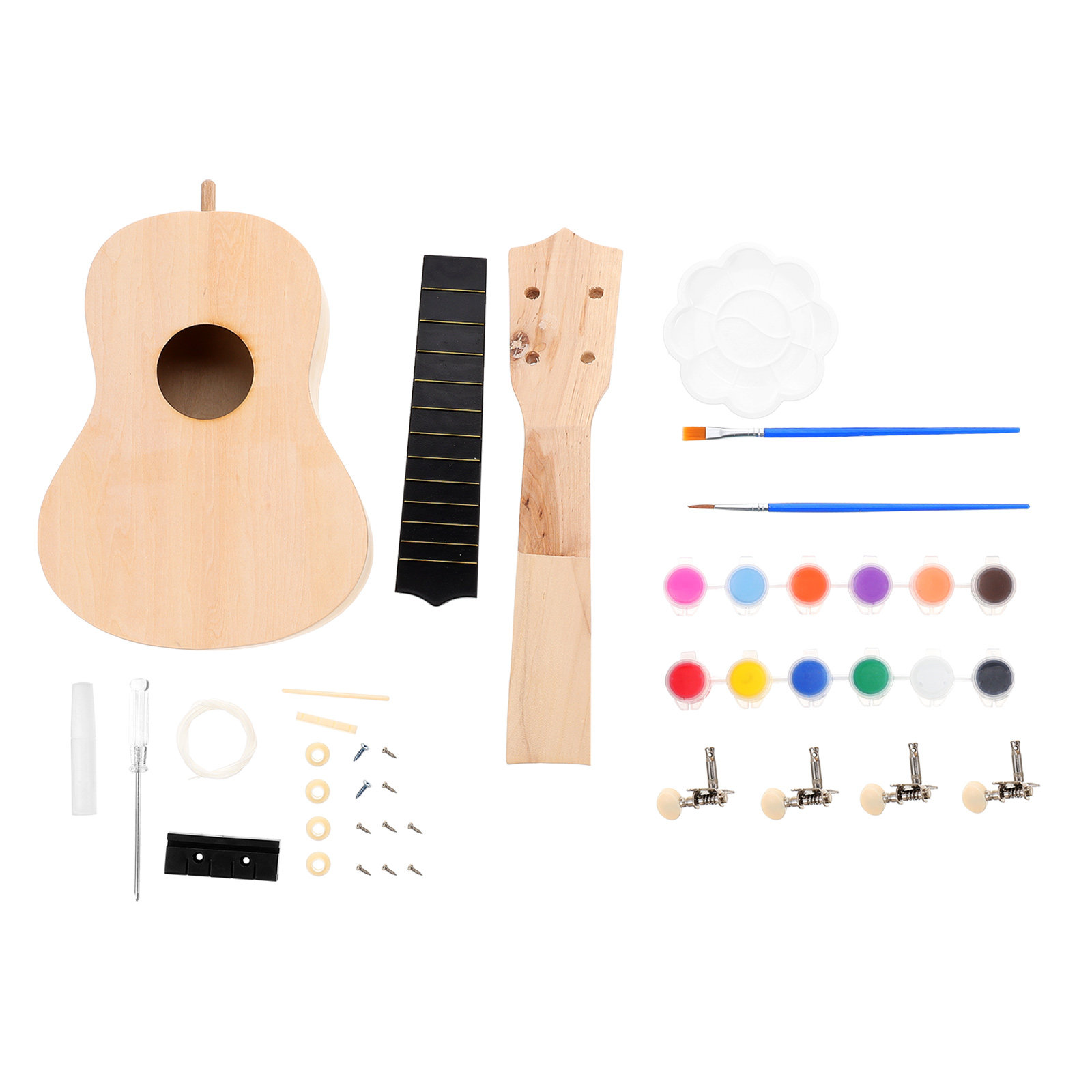 1Set DIY Ukulele Kit Handmade  - Ukulele Beginner Kit 评论和价格