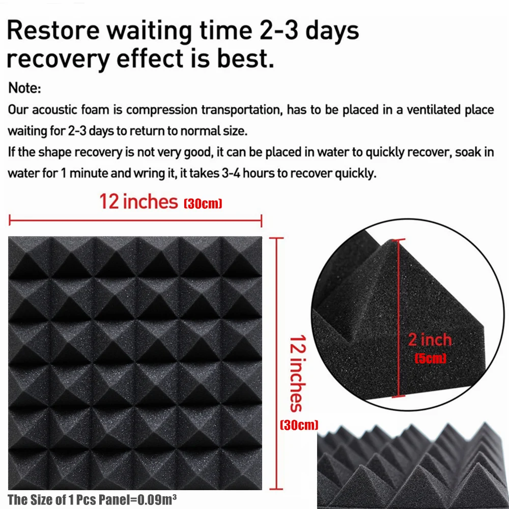 12/24Pcs 30x30x5cm Studio Acou - Studio Monitor Speaker 评论和价格